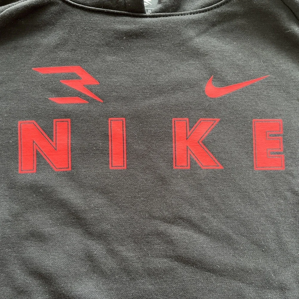 Nike 3Brand Boys Hoodie Black Red Logo Pullover Fleece Youth M (10-12 Yrs) NWT